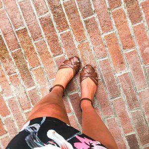 BlowfishClosed Toe Ankle Strap Shoe Size 7.5 Brown